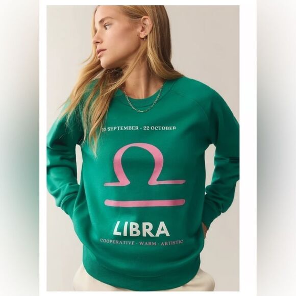 ANTHROPOLOGIE ZODIAC SWEATSHIRT Libra Size XXS - Picture 3 of 3